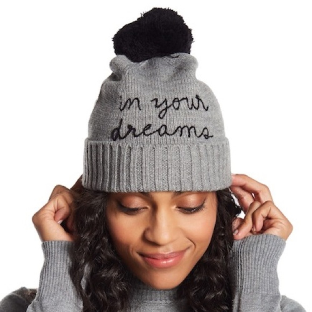 ♠️ Kate Spade In Your Dreams Gray Beanie